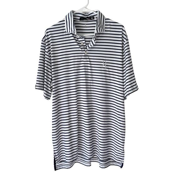 Ralph Lauren X RLX Golf Polo Shirt UV Protection blue white stripe large - Picture 2 of 9